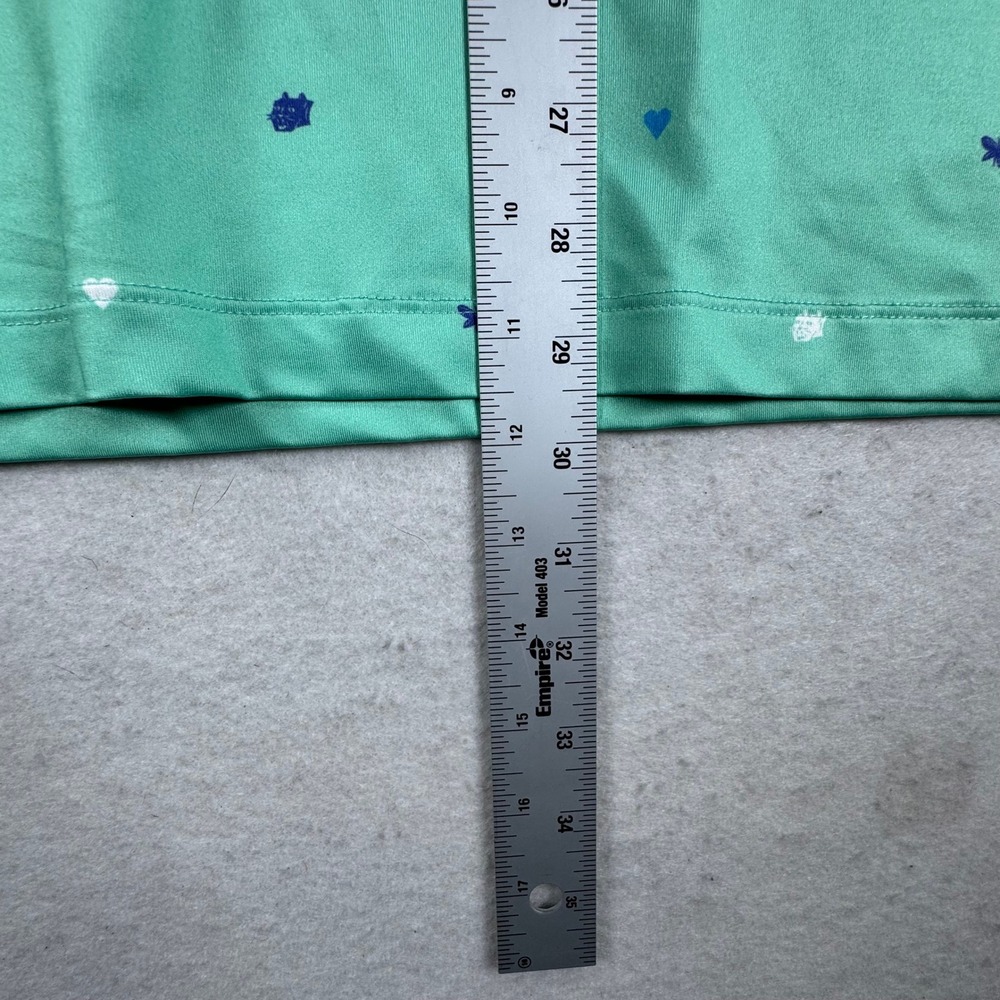 Redvanly Mens Golf Polo Shirt Large Green Heart Butterfly Panther Print S/S - Picture 4 of 8